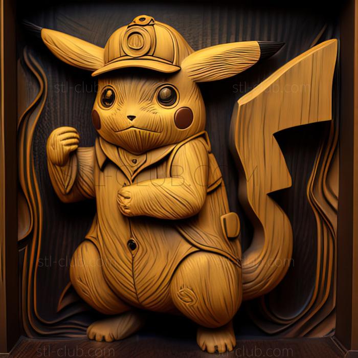 3D модель St Пикачу из Pokemon Detective Pikachu (STL)